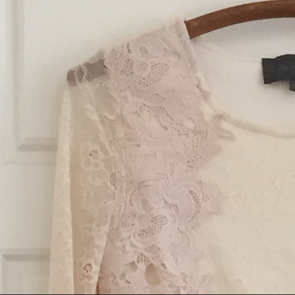 NWOT Anthropologie cream lace shirt, size XS - Picture 5 of 7